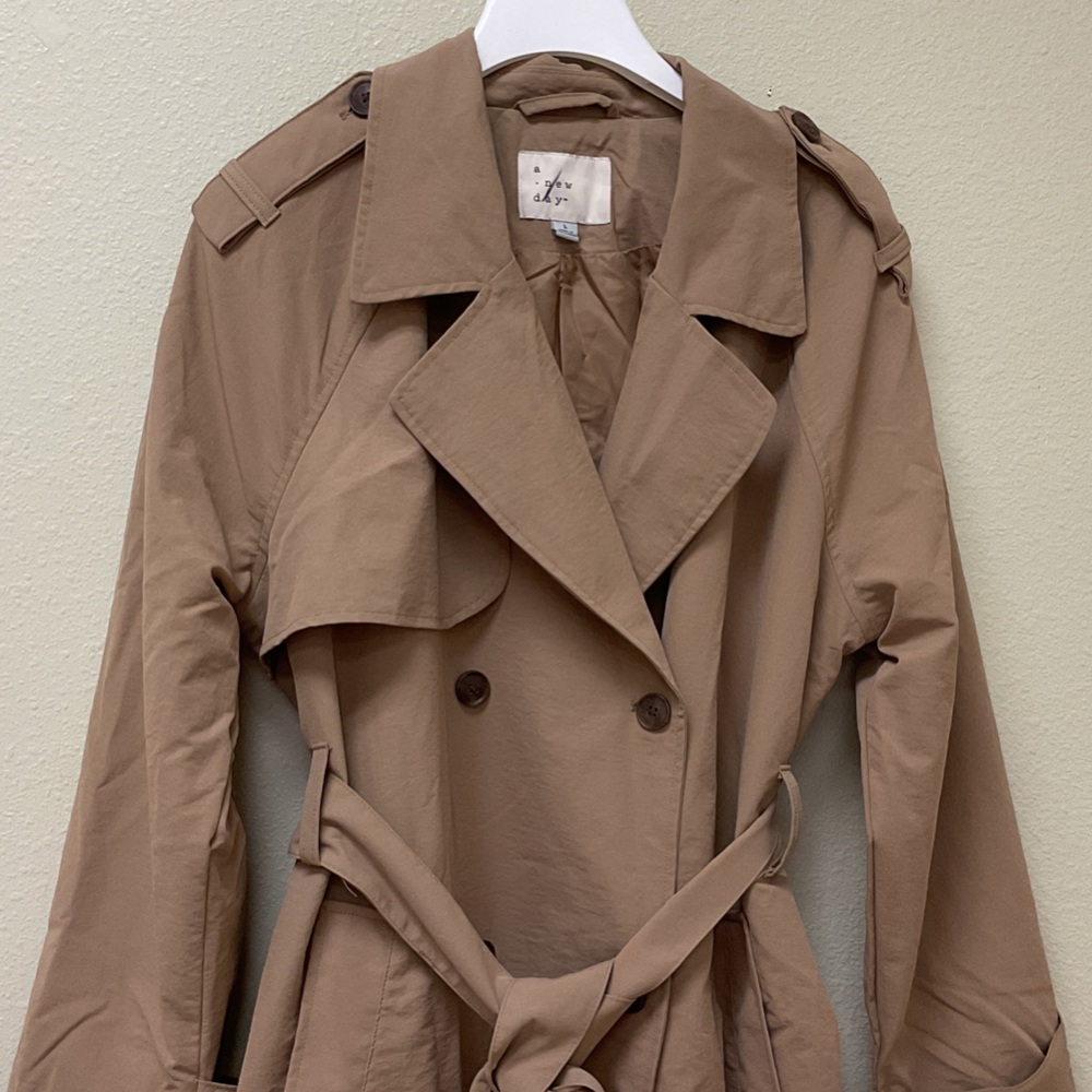 a new day Women's tan Trench Coat - Picture 4 of 5